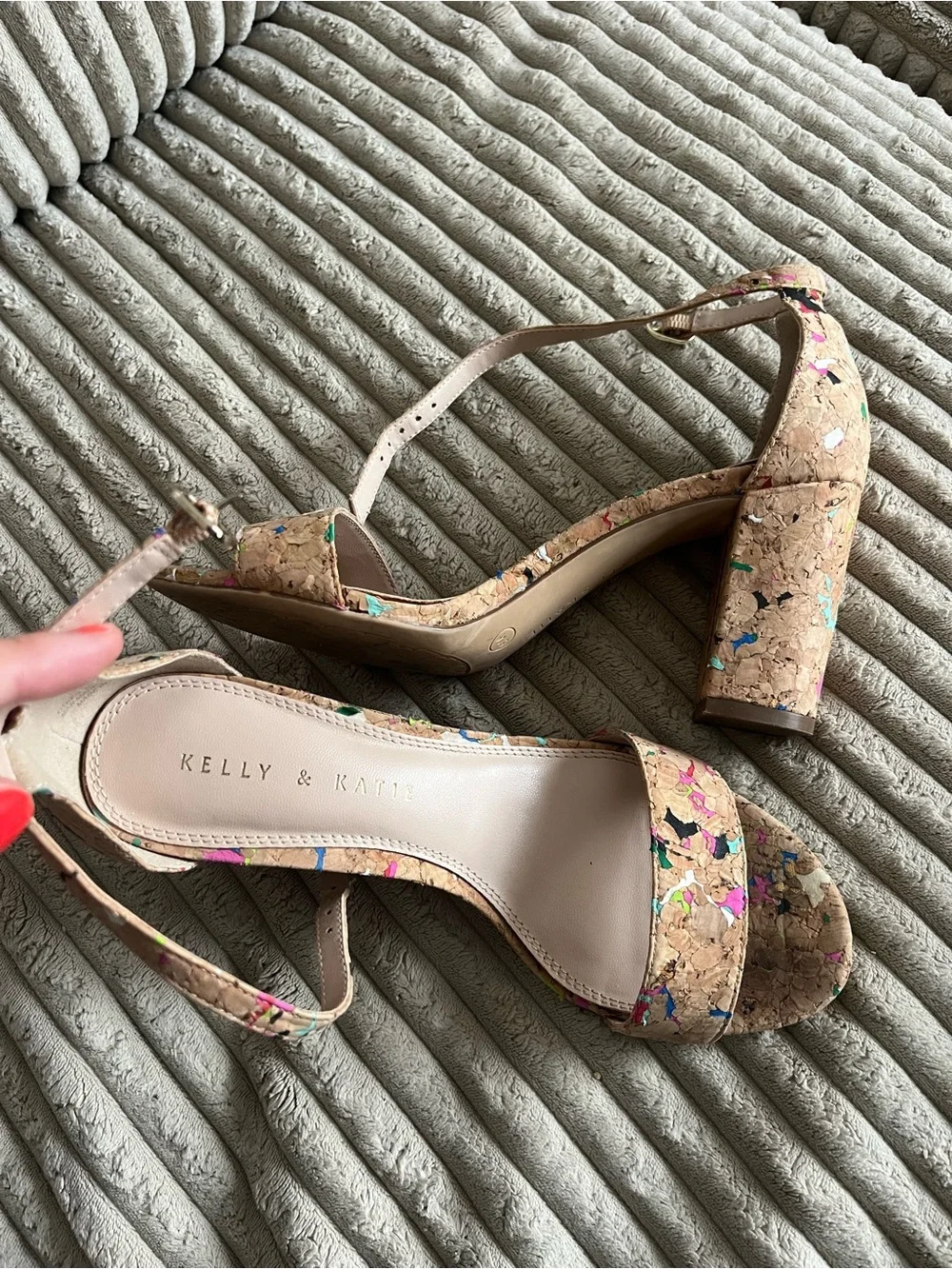 Kelly and Kate Cork Block Heel - Multicolor
